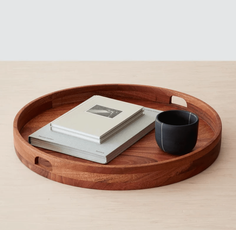 Tikal Round Wood Tray